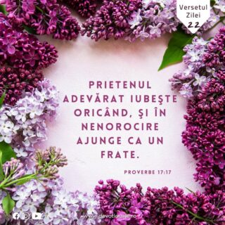 Versetul zilei:
„Prietenul adevărat iubeşte oricând, şi în nenorocire ajunge ca un frate.” 2 Tesaloniceni 3:16

Citește Devoționalul de astăzi și multe alte meditații biblice pe https://devotionale.ro

#devotional #devotionale #versetulzilei #Biblia #Dumnezeu #crestin #unversetpentrutine #versetedeincurajare #credinta #versetulbiblic #Bibliazidezi #versetecrestine #sfatdivin #Bibleverse #Biblewisdom